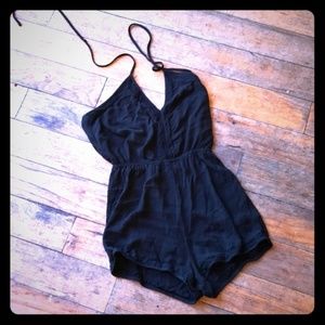 ~2 for $15~ Black Halter Romper